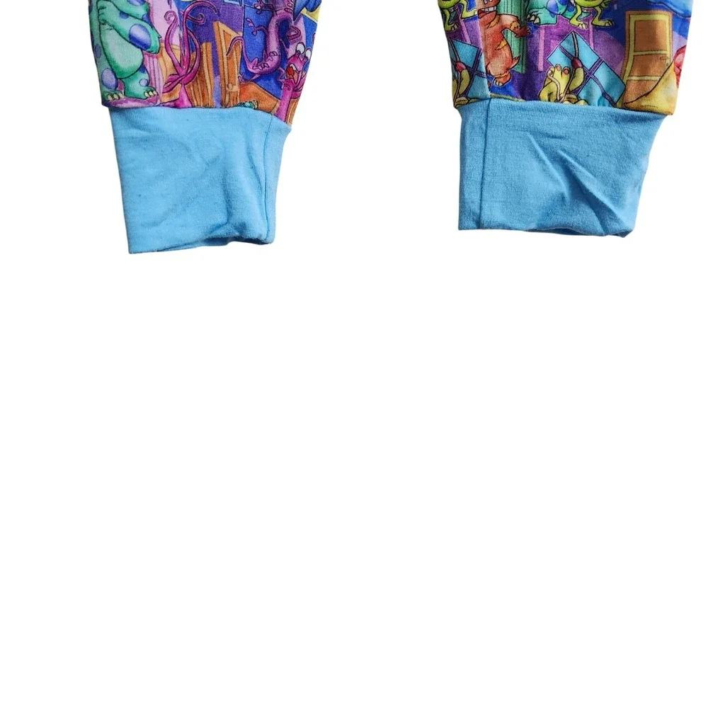 MONSTERS INC Size 12-18M Bamboo‎ Pajama Set Long Sleeve Pants Blue Soft Unisex